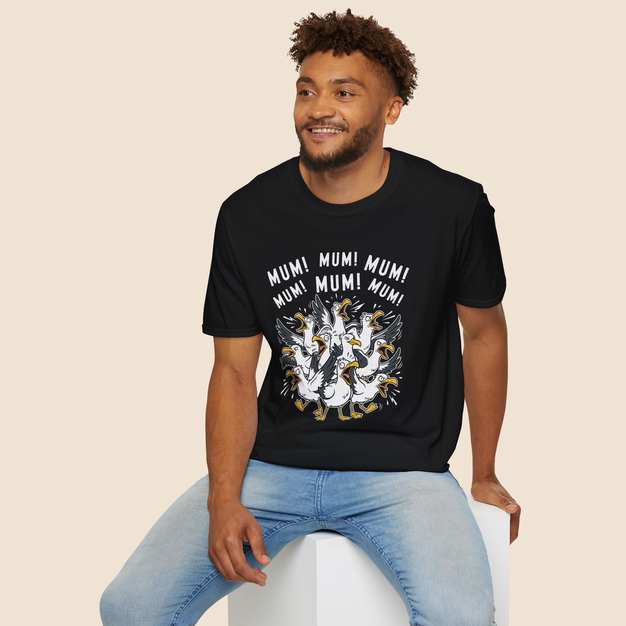 Mum Seagull Unisex T-Shirt Unisex Adult T-shirt animal Globally Fulfilled Mum