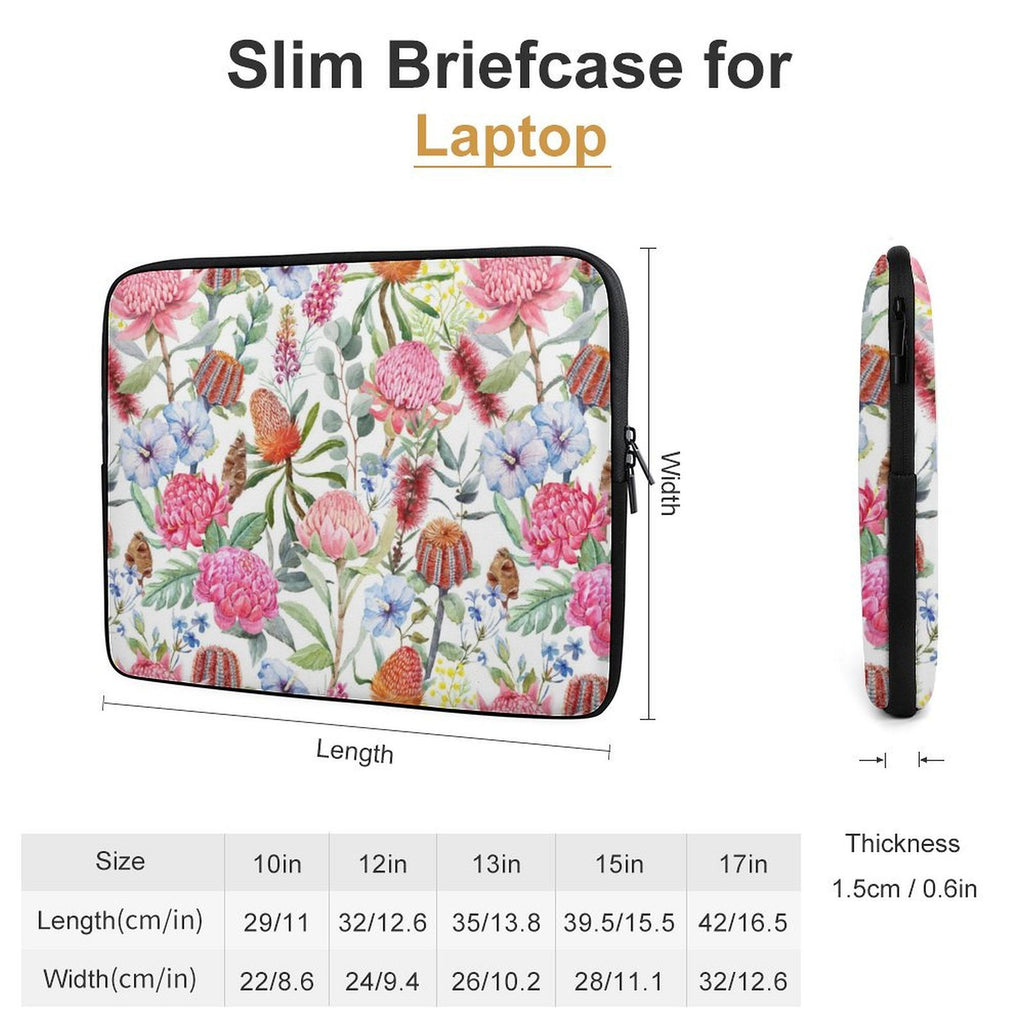 Australian Flowers Laptop Sleeve (Multiple Sizes) Laptop Sleeve Plants Printed Offshore