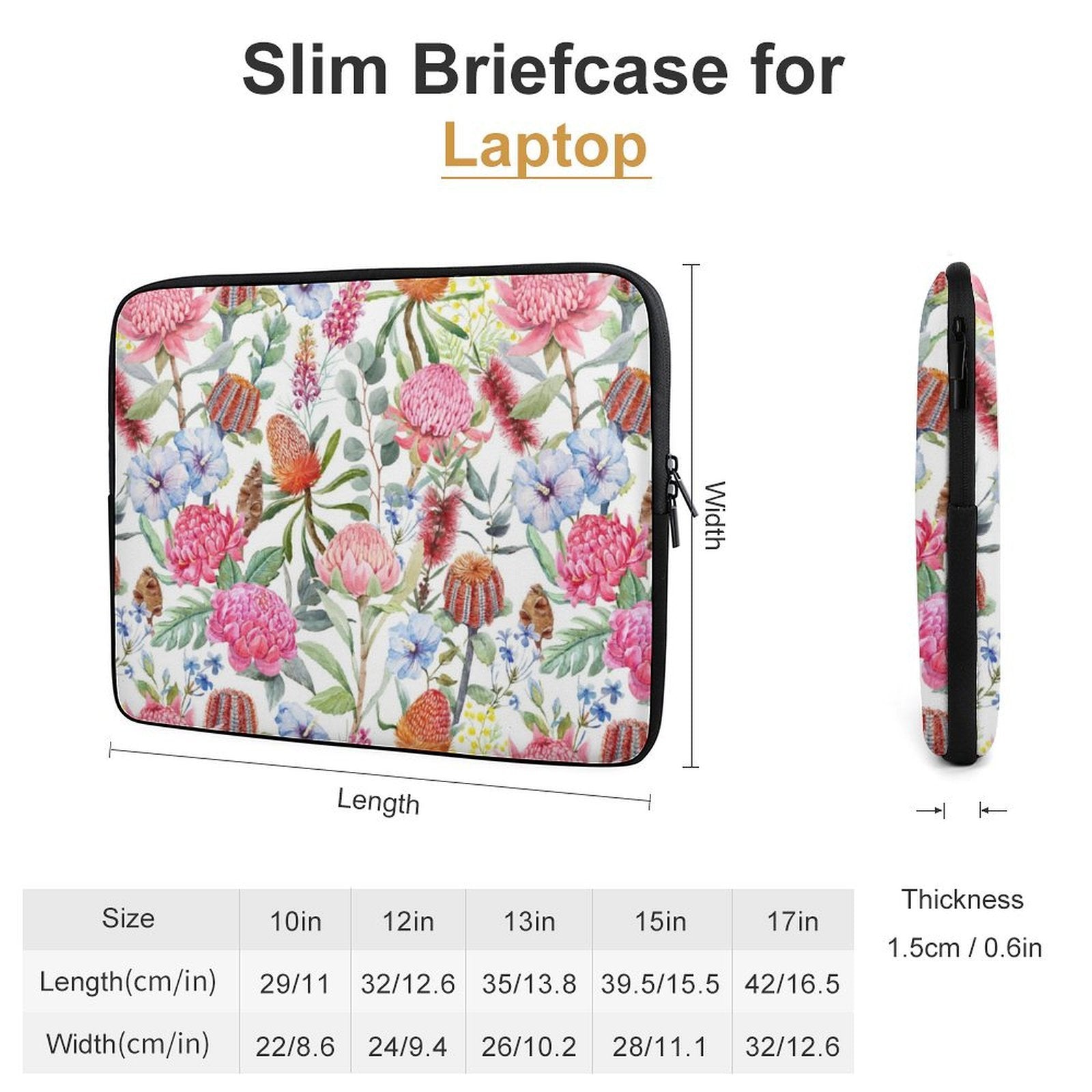 Australian Flowers - Laptop Sleeve (Multiple Sizes)