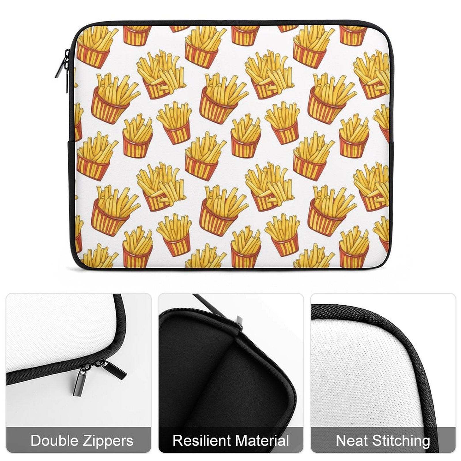 French Fries Laptop Sleeve (Multiple Sizes) Laptop Sleeve Food Printed Offshore