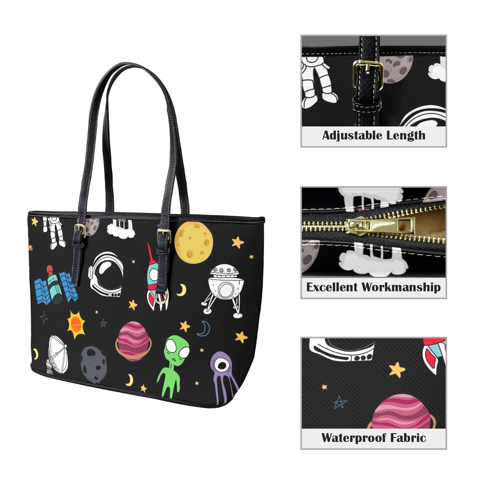 Kids Space - Leather Tote Bag-Large