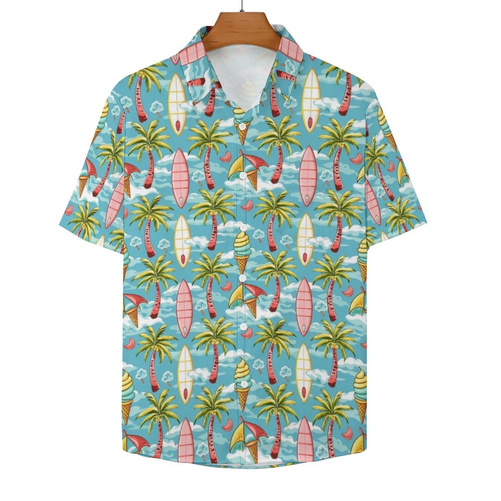 Summer Surf Women's Short-Sleeve Button Up Shirt Women's Short-Sleeve Button Up Shirt Printed Offshore Surf