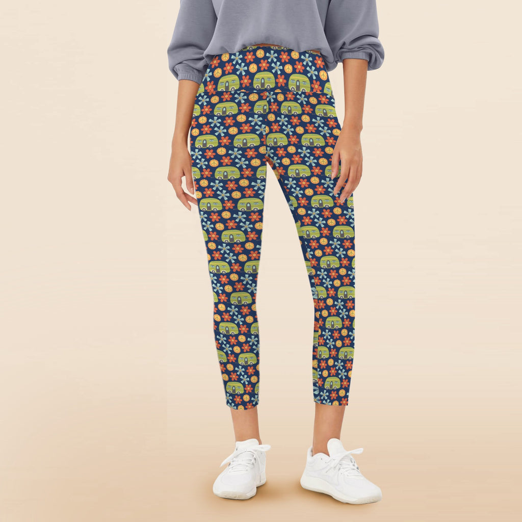 Hippy Caravan - Women's High Waist Pockets Yoga Leggings