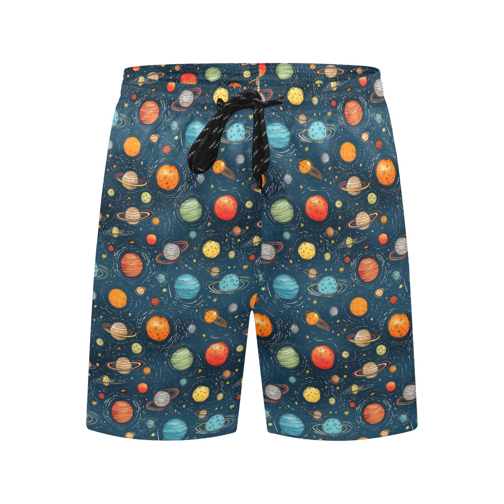 Galaxy Men's Mid-Length Beach Shorts Men's Mid-Length Beach Shorts Printed Offshore Space