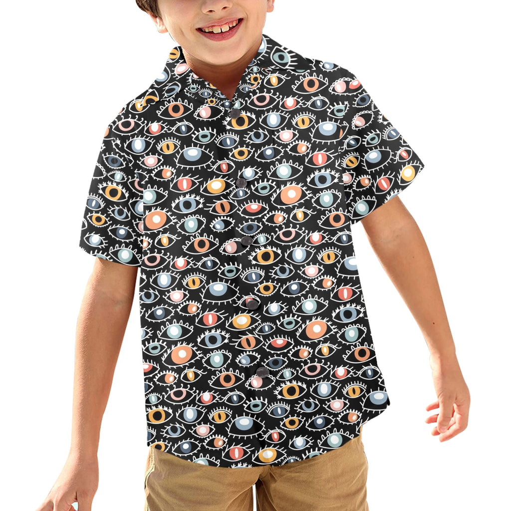 Eyes On Black Junior Kids Hawaiian Shirt
