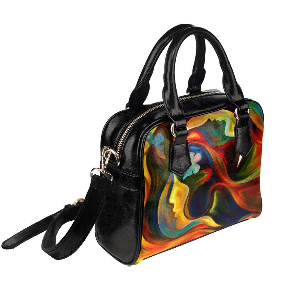 Face In Abstract - Shoulder Handbag (Model 1634) Shoulder Handbags (1634)