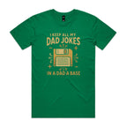 Dad Jokes Dad A Base Men's AS Colour T-shirt Kelly Green Mens T-shirt Dad Printed In Australia