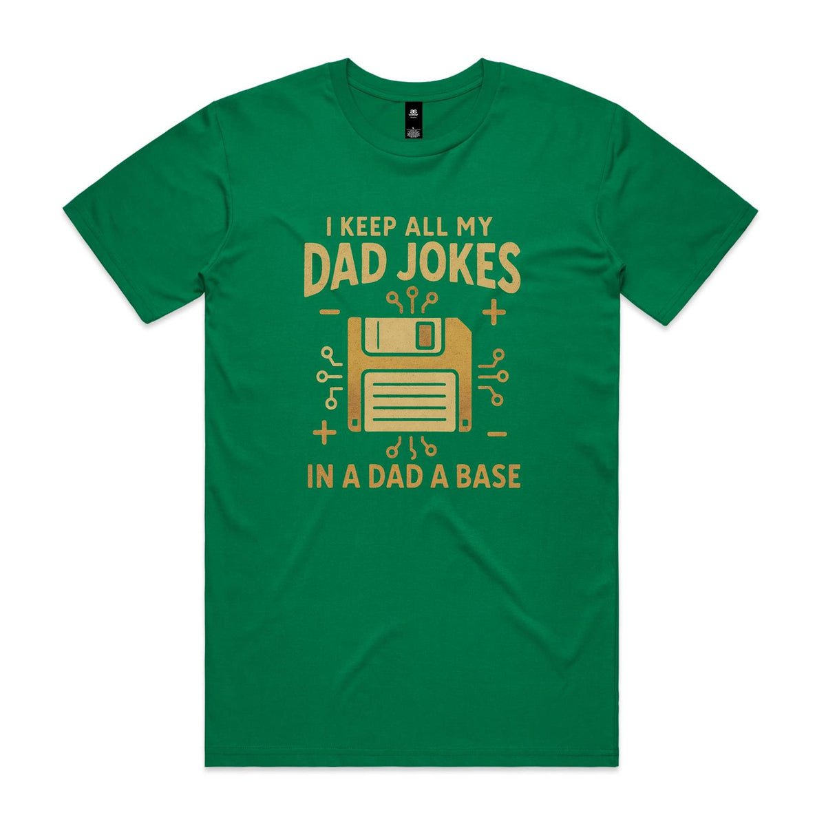 Dad Jokes Dad A Base Men's AS Colour T-shirt Kelly Green Mens T-shirt Dad Printed In Australia