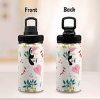 Toucans In Pink - Kids Water Bottle with Chug Lid (12 oz)