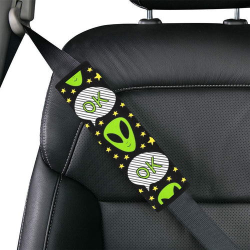Alien OK Car Seat Belt Cover 7''x10'' (Pack of 2) Car Seat Belt Cover 7x10 (Pack of 2) Printed Offshore Sci Fi