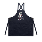 Retro Gamer AS Colour Carrie Apron Navy One Size Apron Games Printed In Australia