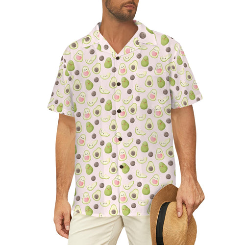 Avocado Love Men's Short Sleeve Hawaiian Shirt Men's Hawaiian Shirt (New) Food Printed Offshore