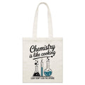 Chemistry Is Like Cooking Parcel Canvas Tote Bag Default Title Small Tote Bag Printed In Australia Science