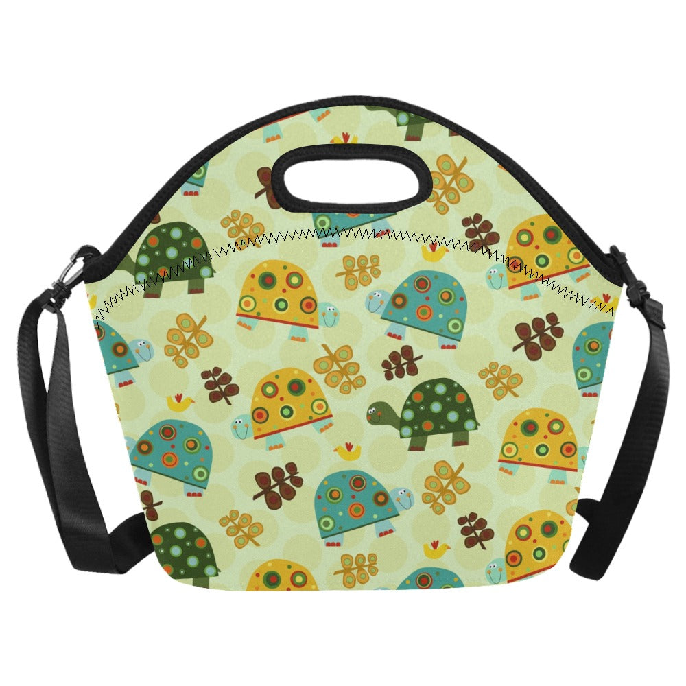 Retro Turtles - Neoprene Lunch Bag Neoprene Lunch Bag Printed Offshore
