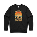 I Paused My Game, Chess AS Colour Stencil Crew Sweatshirt Unisex Black Sweatshirt Chess Games Printed In Australia