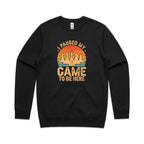I Paused My Game, Chess - AS Colour Stencil Crew Sweatshirt Black Sweatshirt Chess Games Printed In Australia