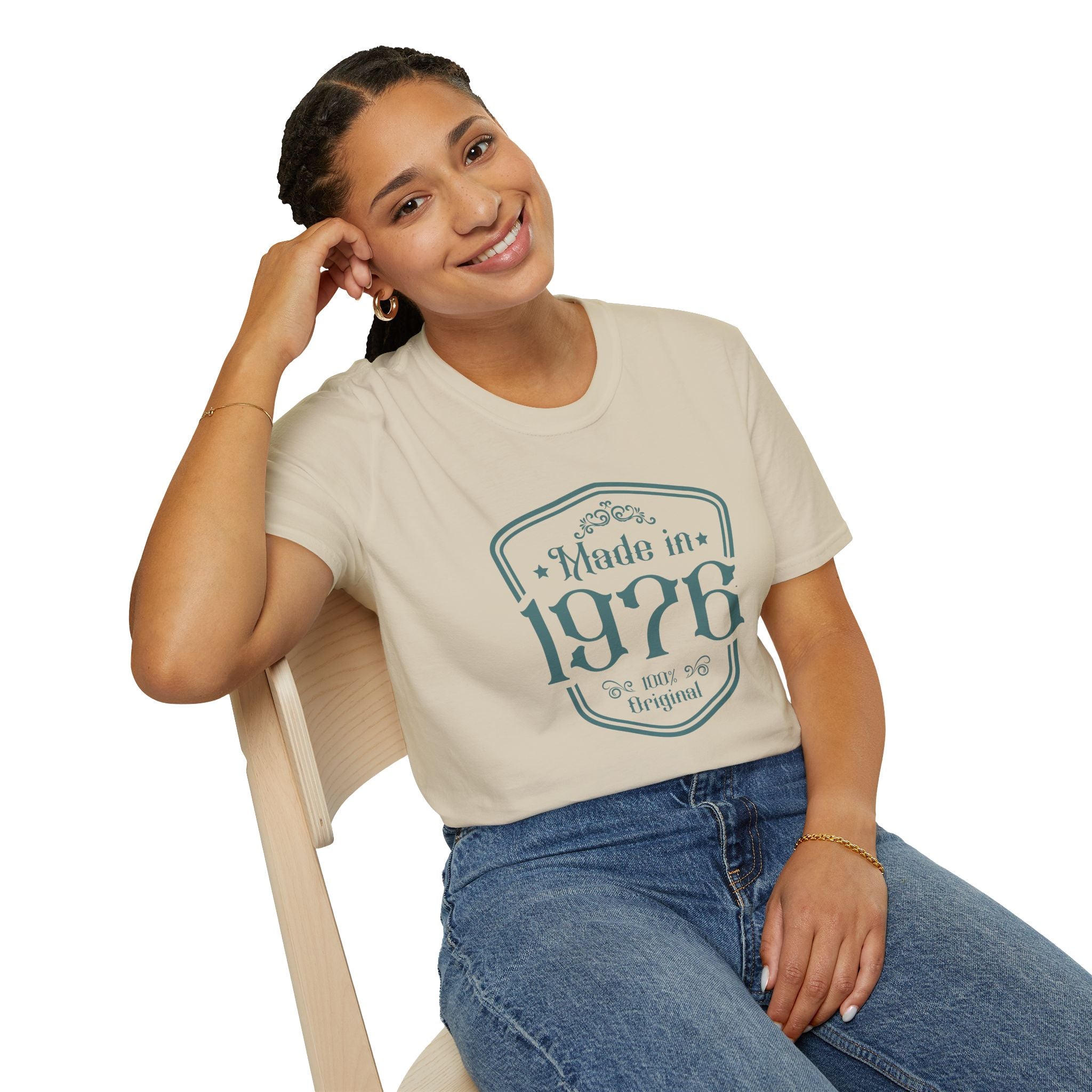 Turning 50, Made In 1976 Unisex Softstyle T-Shirt Unisex Adult T-shirt Australian Printer Birthday