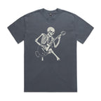 Skeleton Playing Guitar - AS Colour Heavy Faded Tee