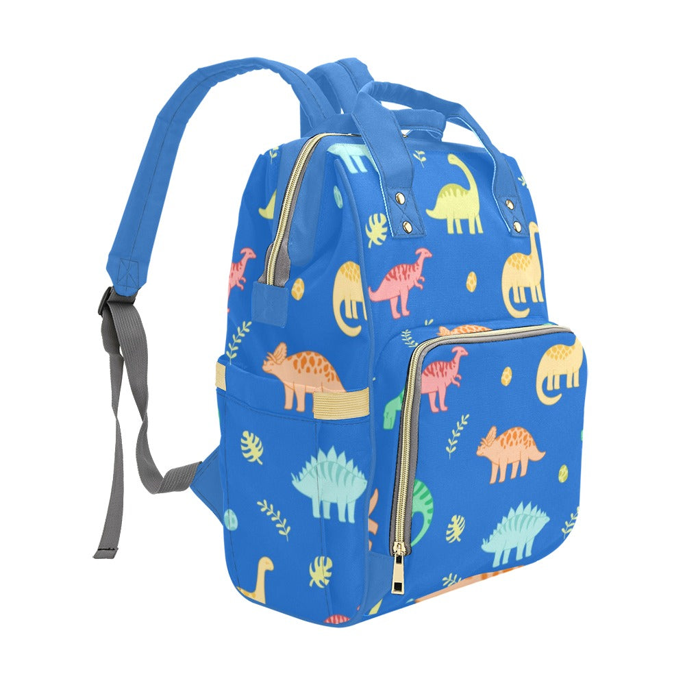 Dinosaur Pattern Blue - Multi-Function Backpack, Nappy / Diaper Bag