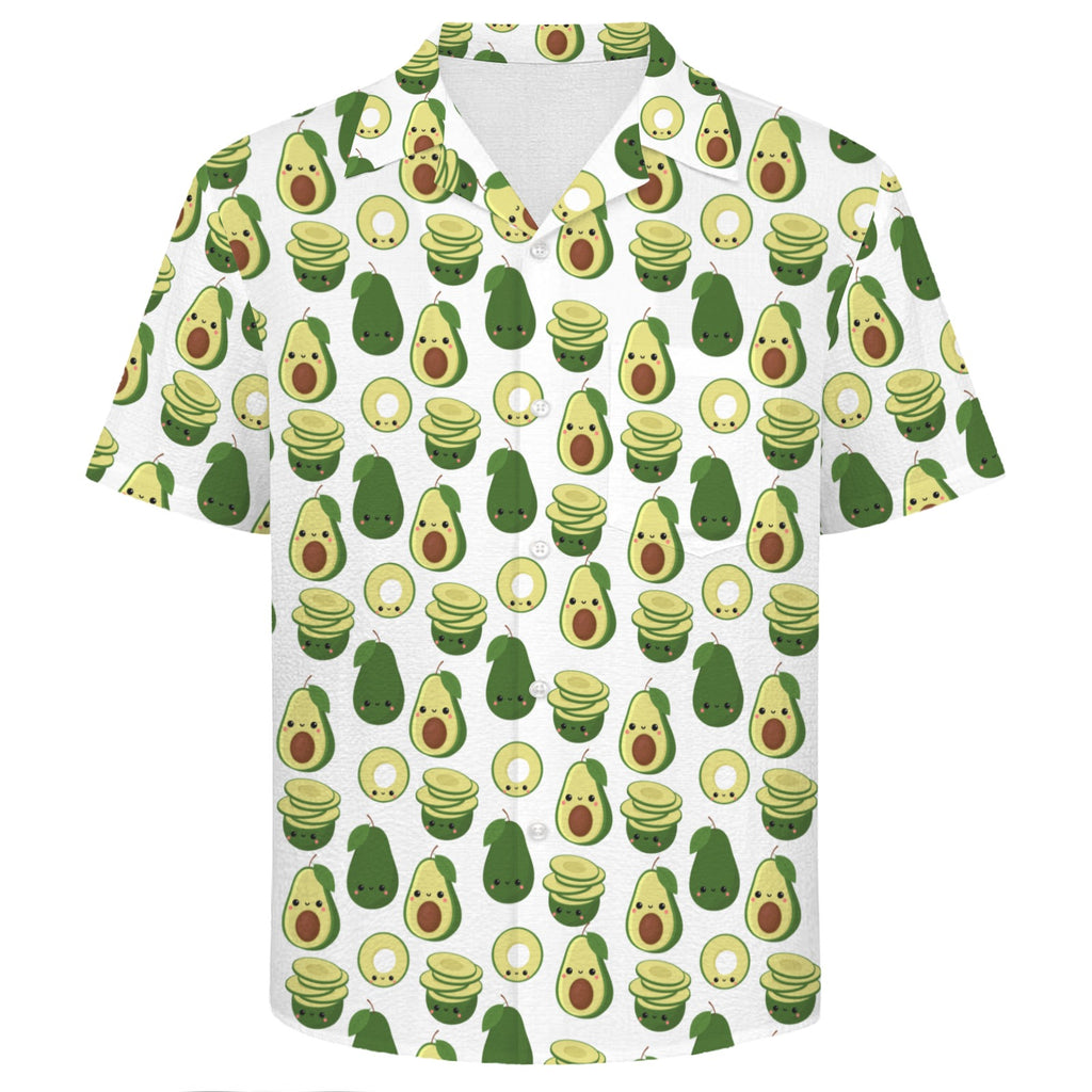 Cute Avocados Men's Crinkle Hawaiian Shirt