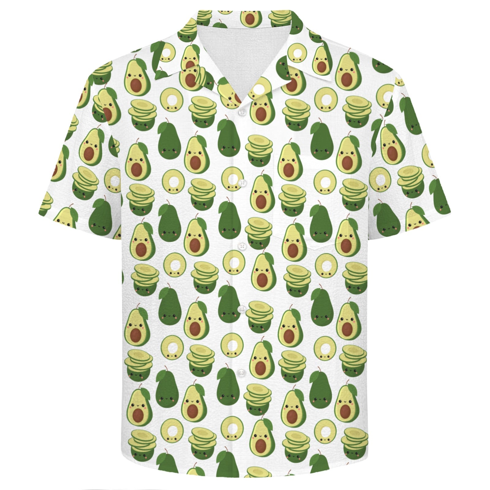 Cute Avocados Men's Crinkle Hawaiian Shirt