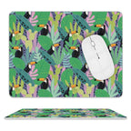 Bright Toucan Leather Mouse Pad white One size Leather Mouse Pad animal Printed Offshore