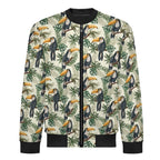 Toucan Jungle Men's Casual Zip‑Up Bomber Jacket