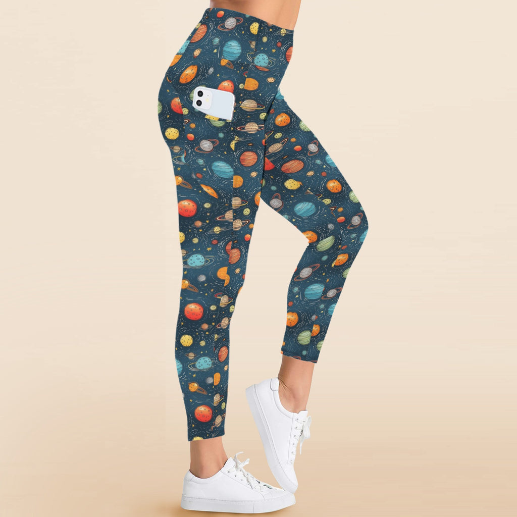 Galaxy - Women's High Waist Pockets Yoga Leggings