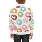 Colourful Donuts Kids Bomber Jacket Kids Bomber Jacket Food Printed Offshore