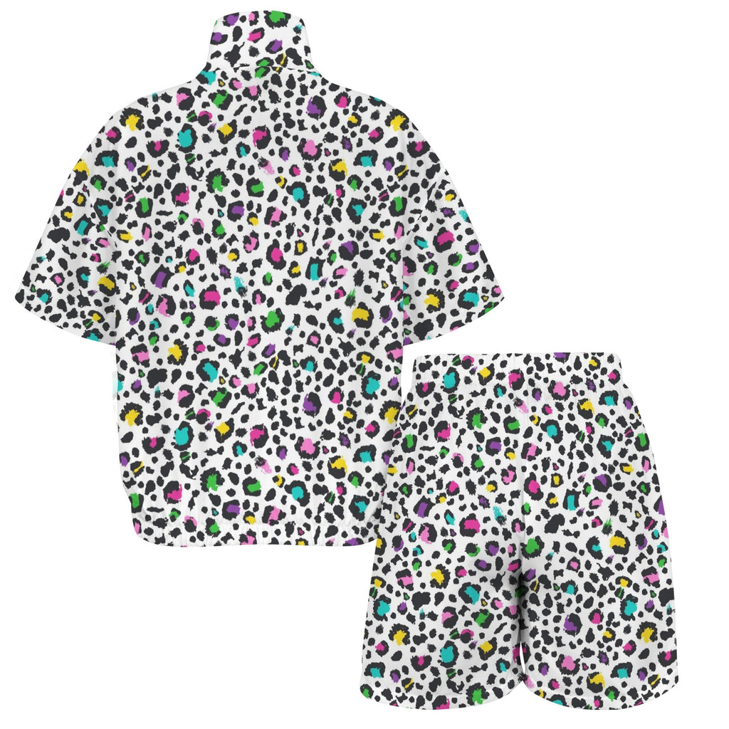 Animal Print In Colour Women's Windbreaker Short Set Women's Windbreaker Short Set animal Printed Offshore