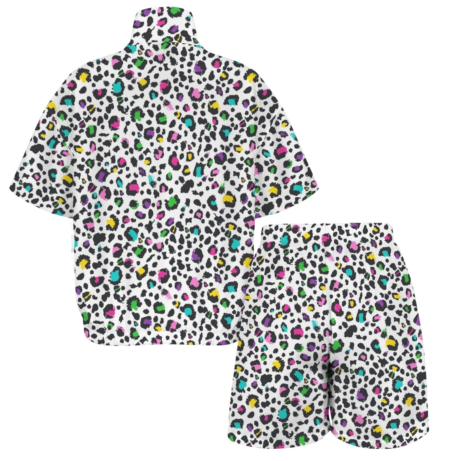Animal Print In Colour Women's Windbreaker Short Set Women's Windbreaker Short Set animal Printed Offshore