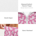 Pink Leopard Women's Windbreaker Short Set Women's Windbreaker Short Set animal Printed Offshore