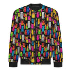 Colourful Cats Men's Casual Zip‑Up Bomber Jacket