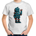 Robot - Kids Youth T-Shirt White Kids Youth T-shirt Printed In Australia Sci Fi Tech