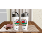 Personalise - We Appreciate You, Teacher, Apple - White 15oz Stainless Steel Travel Mug Personalised Travel Mug