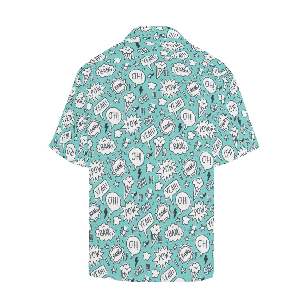 Comic Book Speech Bubbles - Mens Hawaiian Shirt