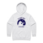 If A Bear Toots In The Woods, Trumpet Player - Womens Hoodie White Marle Womens Hoodie animal Music Printed In Australia