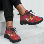 Guitars On Red Women's Twisted Sole Sneakers