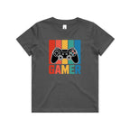 Gamer Kid's AS Colour T-shirt Charcoal Kids Youth T-shirt Games Printed In Australia