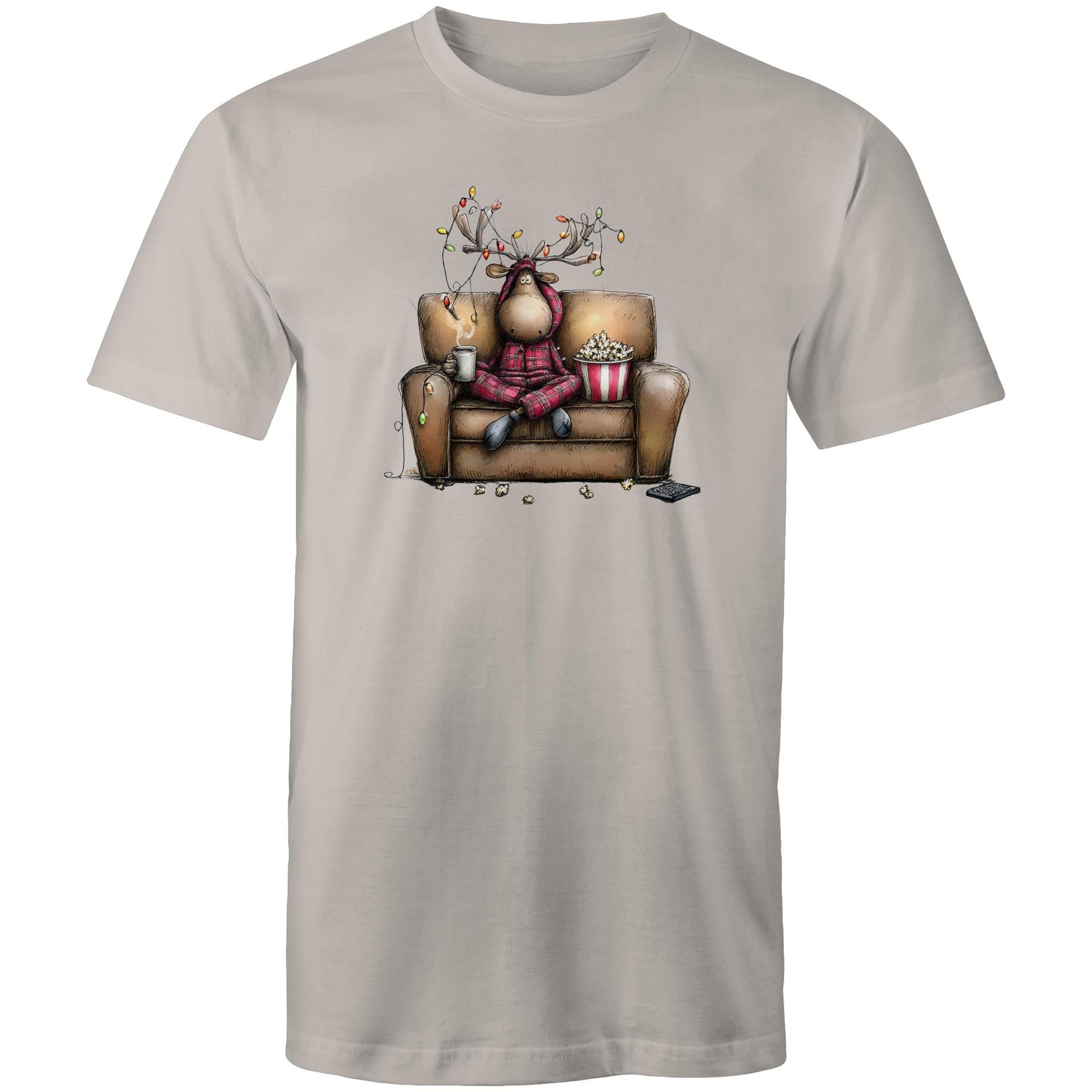 Reindeer, Christmas Movies Watching T-shirt - Mens T-Shirt