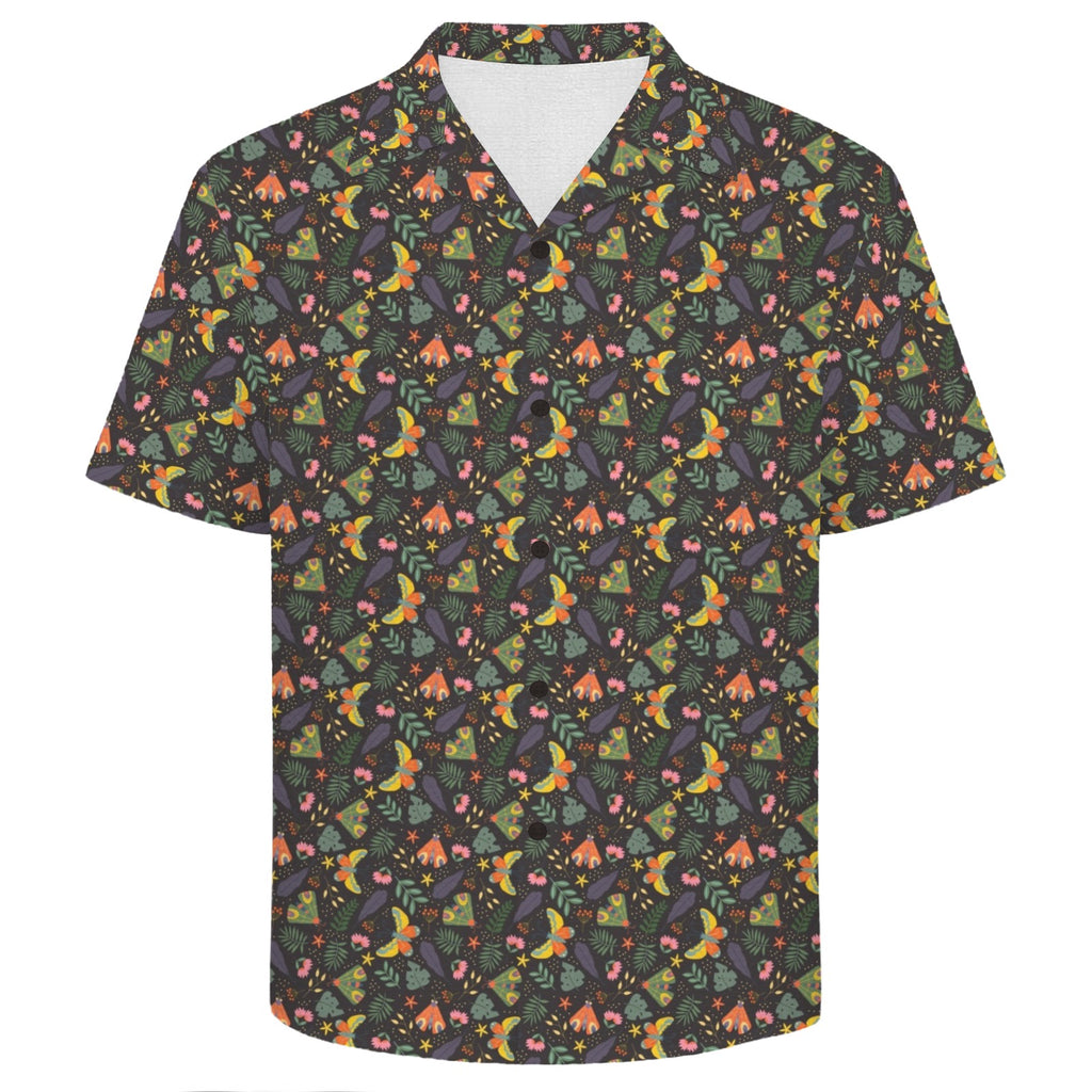 Dark Butterfly Men's Crinkle Hawaiian Shirt