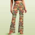 Retro Life High Waist Crossover Tummy Control Flare Leggings 5XL High Waist Flare Leggings Printed Offshore Retro