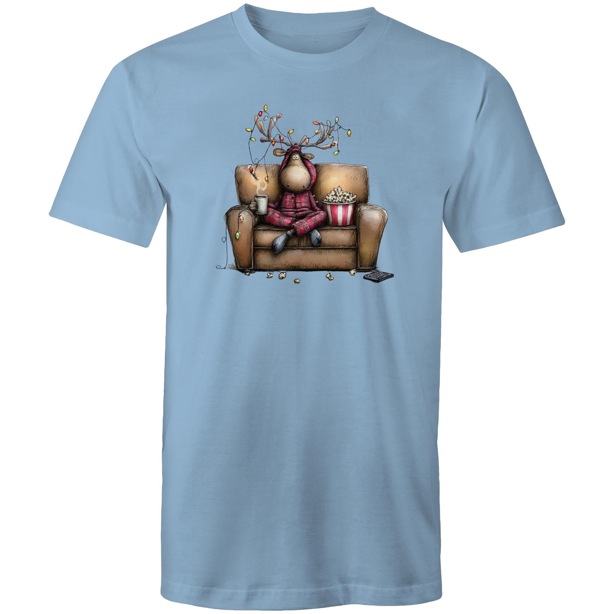 Reindeer, Christmas Movies Watching T-shirt - Mens T-Shirt
