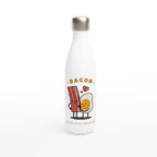 Bacon, You Are Truly Egg-cellent - White 17oz Stainless Steel Water Bottle Default Title White Water Bottle Food Globally Fulfilled