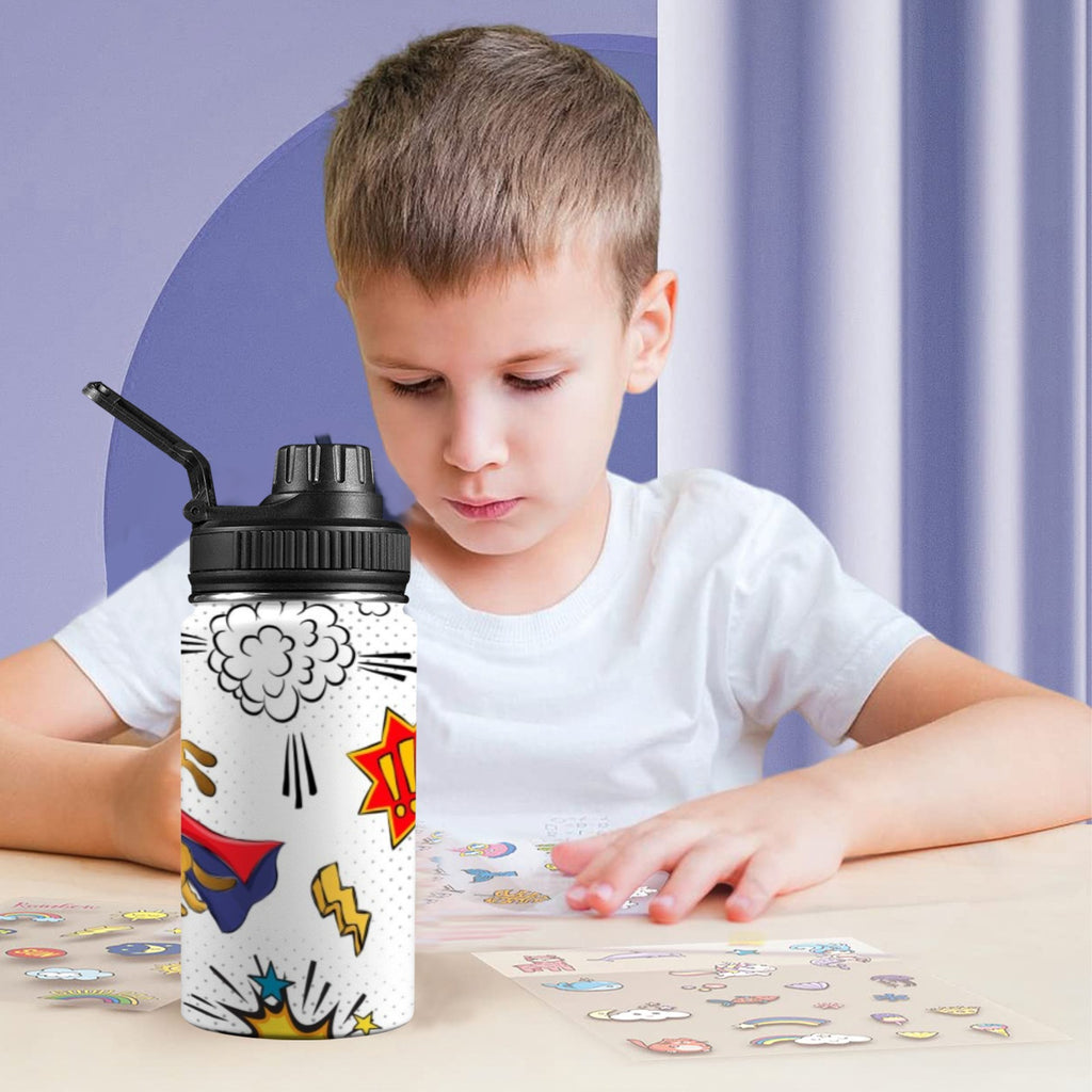 Superdog - Kids Water Bottle with Chug Lid (12 oz) Kids Water Bottle with Chug Lid animal comic Printed Offshore