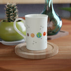 Solar System Planets - White 10oz Porcelain Slim Mug Porcelain Mug Globally Fulfilled Space
