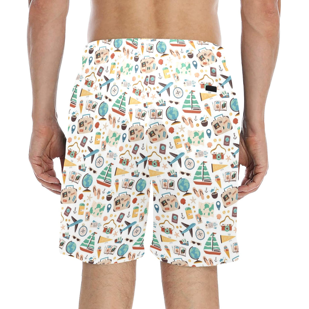 Travel And Explore Men's Mid-Length Beach Shorts Men's Mid-Length Beach Shorts Printed Offshore