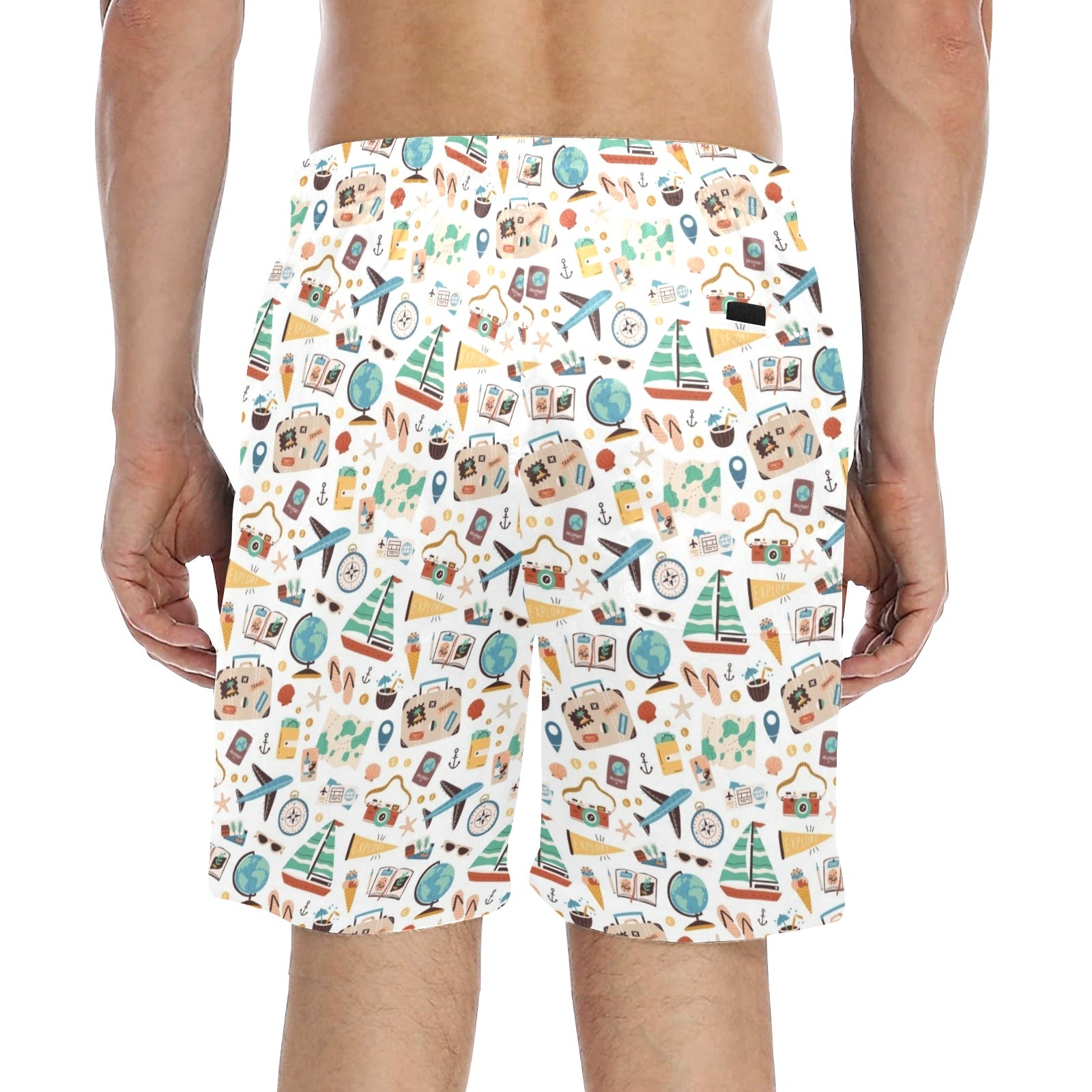Travel And Explore Men's Mid-Length Beach Shorts Men's Mid-Length Beach Shorts Printed Offshore