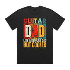 Guitar Dad AS Colour Heavy Faded Tee Unisex Faded Black Heavy Faded T-shirt Dad Music Printed In Australia