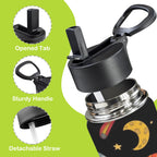 Fun Space 12oz Kids Water Bottle with Straw Lid